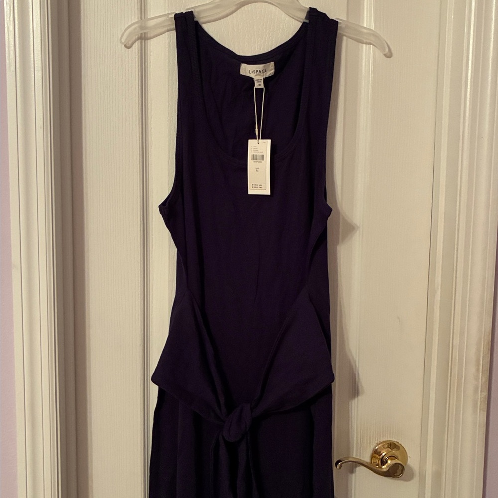 NWT Anthropologie x LSPACE Tie-Waist Blue Maxi Dress Sz M - Picture 4 of 10